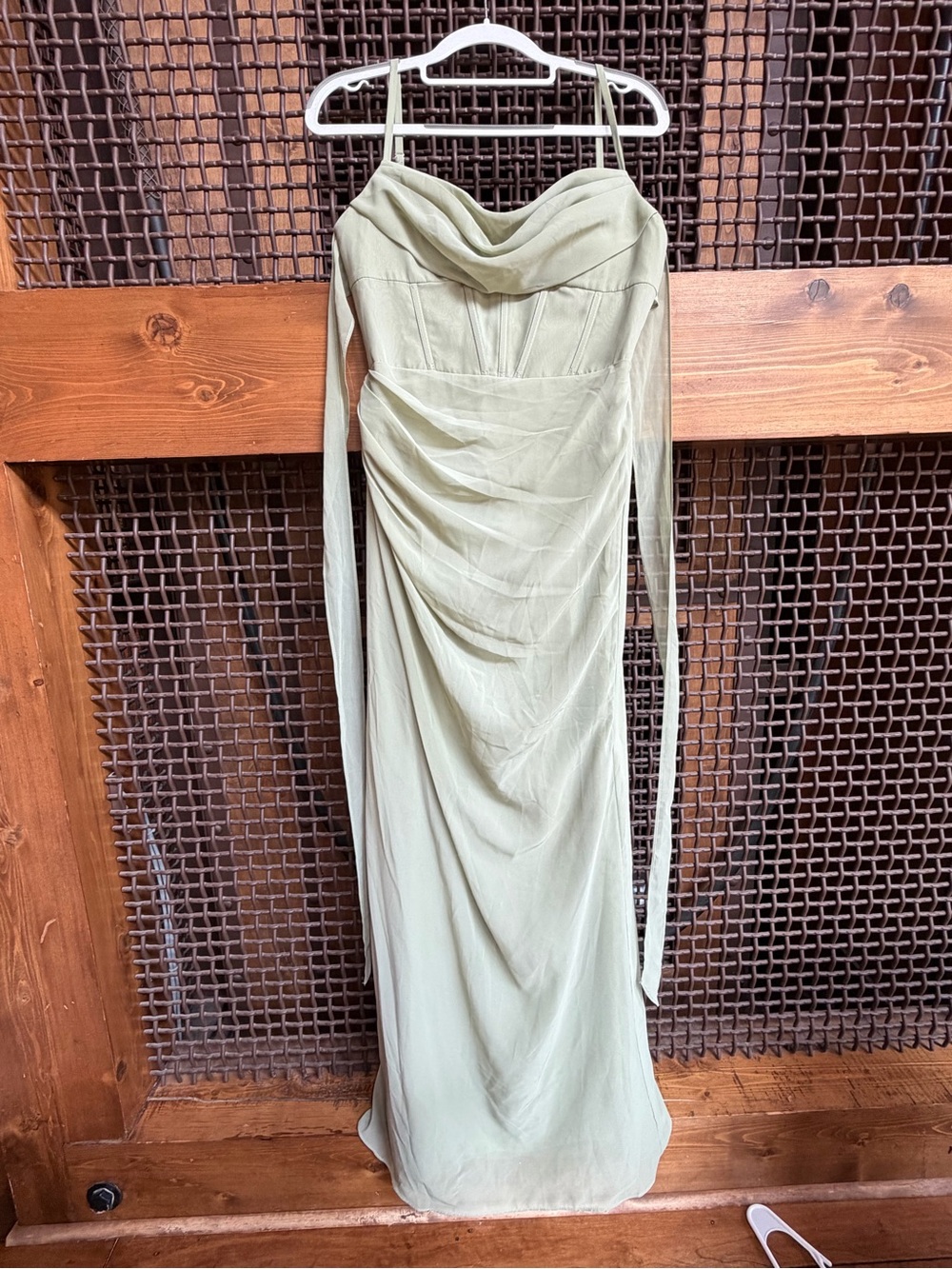 Azazie Mai Pistachio Bridesmaid Dress A4